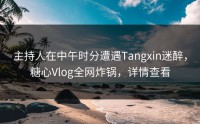 主持人在中午时分遭遇Tangxin迷醉，糖心Vlog全网炸锅，详情查看